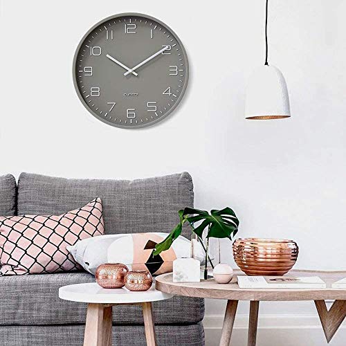 Image of HZDHCLH Wall Clocks for Living Room Bedroom Office Classroom Decor Small Silent Non Ticking Kitchen Wall Clock Battery Operated
