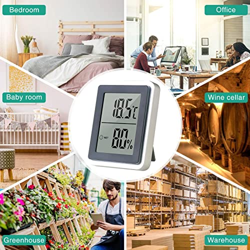 Higrômetro Digital | Termômetro interno com ímã,Medidor temperatura e umida, mini higrômetro digital