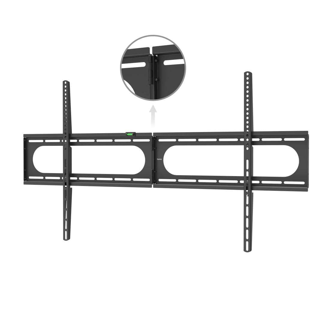 Hama Soporte de Pared para TV Plana de 37" a 120" (Acero, 100 kg, VESA 100 x 100, Fijo, proyección máx./min. 2,8 cm, 62 x 620,49 cm) Negro