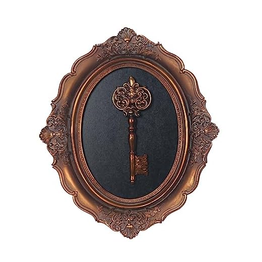 19+ Stunning Vintage Maximalism Decor Ideas to Transform Your Space 5 S-MANTIS Vintage Wall Sculpture, Antique Pediment, Hallway Wall Art, Hand Painted Wall Decoration With Embossed Intricate Key Design, Oval Aesthetic Room Décor, Gallery, Unique Gift (Antique Gold-Key)