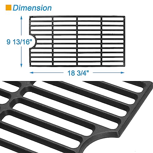 Image of 18 3 /4 inch 7MM Cast Iron Cooking Grates Replacement for Kitchen Aid 720-0745 720-0745A 720-0745B 720-0819 730-0745 860-0012, Nexgrill 720-0745 720-0745A Parts