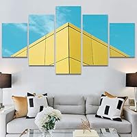 SIGNWIN 5 Panel Canvas Wall Art Abstract Colorful Hallway Industrial Lights Modern Artwork for Home Decorations Ready to Hang - 60