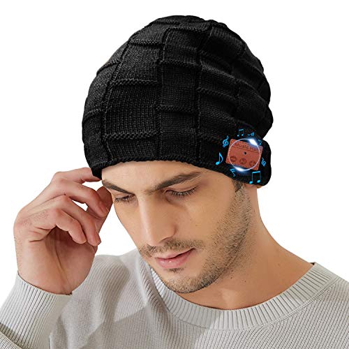 Fairwin Bluetooth Beanie, Smart Music Hat for Men and Women Black