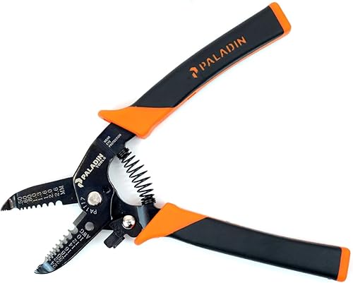 Paladin Tools PA1117 - Herramienta pelacables y cortador de alambre 10-24 AWG | Herramienta de pelado de cables resistente de grado profesional