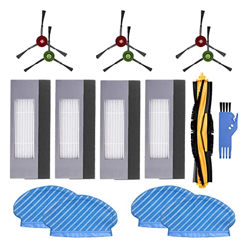 HALIEVE Juego de accesorios para aspiradora Yeedi 2 Hybrid Yeedi Vac Hybrid Vac Station Vac Max Robot (1 cepillo principal + 6 cepillos laterales + 4 filtros + 4 toallitas limpiadoras)