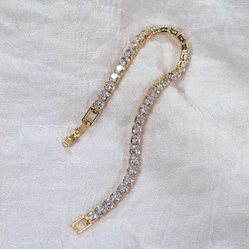 Gold Bracelets for Women,14k Gold Bracelets for Women with Cubic Zirconia, Tennis Bracelets，Gold Bracelets Gift4