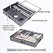 Shoe Organizer Under Bed Adjustable Dividers, Shoes Storage Containers Box (2 Pack Fits 24 Pairs) With Clear Cover, for Sneakers,Clothes, Great Space Saver for Your Closet, Gray Lantern Pattern