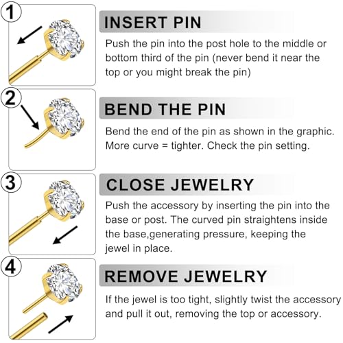 Gotumo 20G Flat Back Earrings Stud G23 Titanium Threadless Tragus Labret Cartilage Lip Medusa Conch Body Piercing Jewelry Hypoallergenic For Women Men thumb #4
