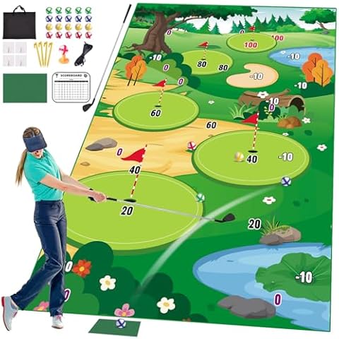 VATOS Golf Chipping Game Mat Set Cover