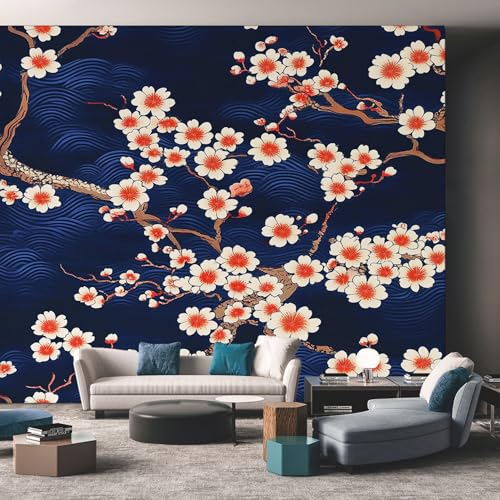 Fresque murale chinoiserie asiatique papier peint d'exception salon 366x254 - 5