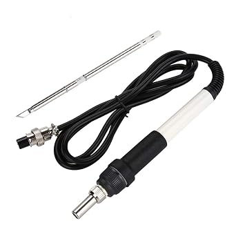 FTVOGUE T12-D Soldering Station, Soldering Iron Kit with Soldering Handle and Tip, Battery Powered, Ceramic Heating Element, Pencil Style, Black