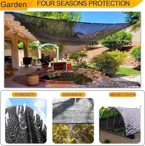 Malla de sombra HDPE con ojales para jardín y balcón 3