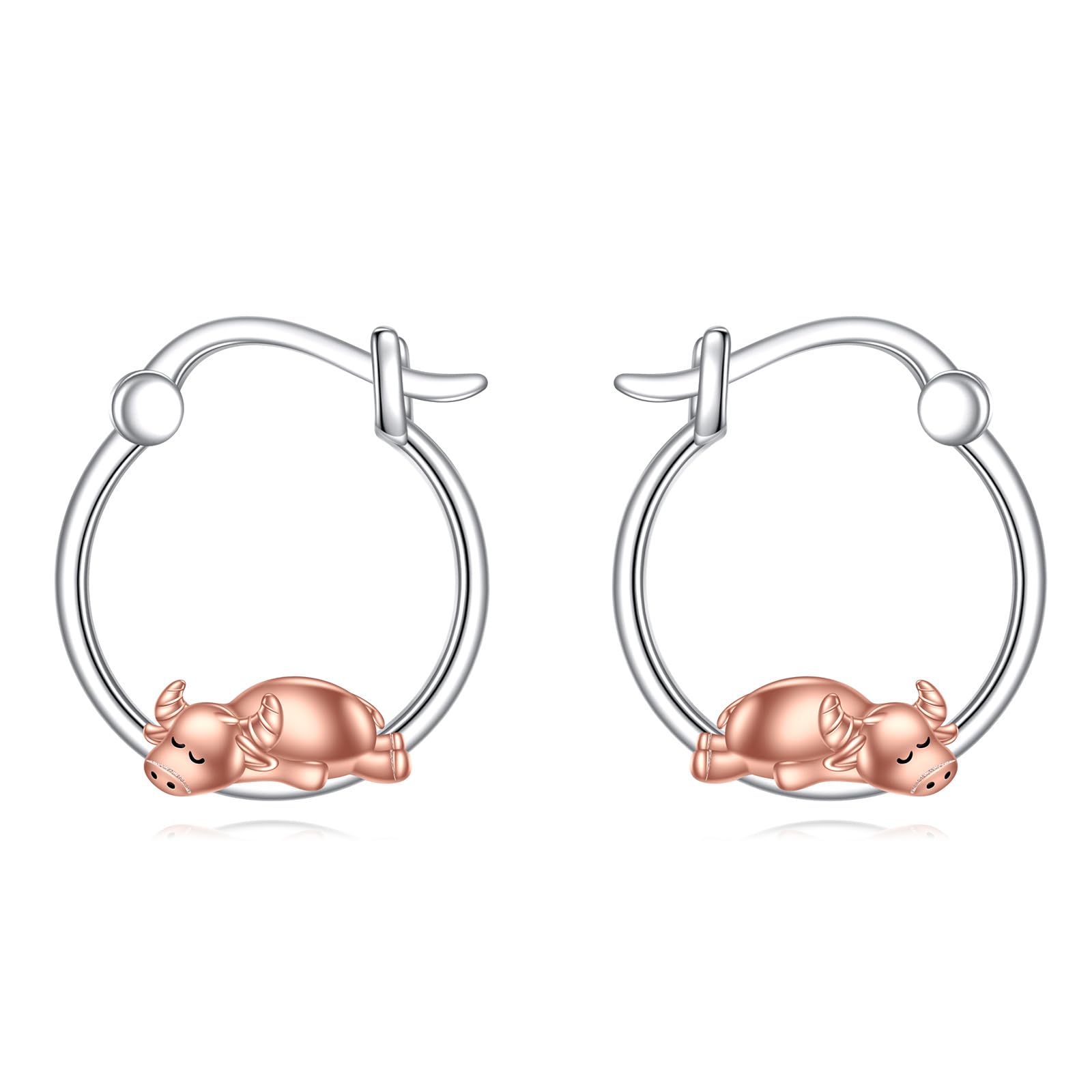 Tier Creolen Ohrringe 925 Sterling Silber Niedliche Tier Ohrringe Schmuck Geschenke für Damen Mädchen