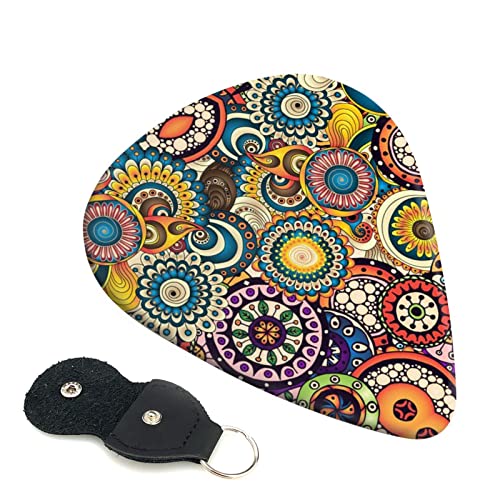 Lot de 6 médiators pour guitare acoustique, guitare électrique, basse, ukulélé Motif floral - Les Beatles, Paul McCartney, John Lennon, RIngo Starr, George Harrison Lot de 6 médiators pour guitare acoustique, guitare électrique, basse, ukulélé Motif floral