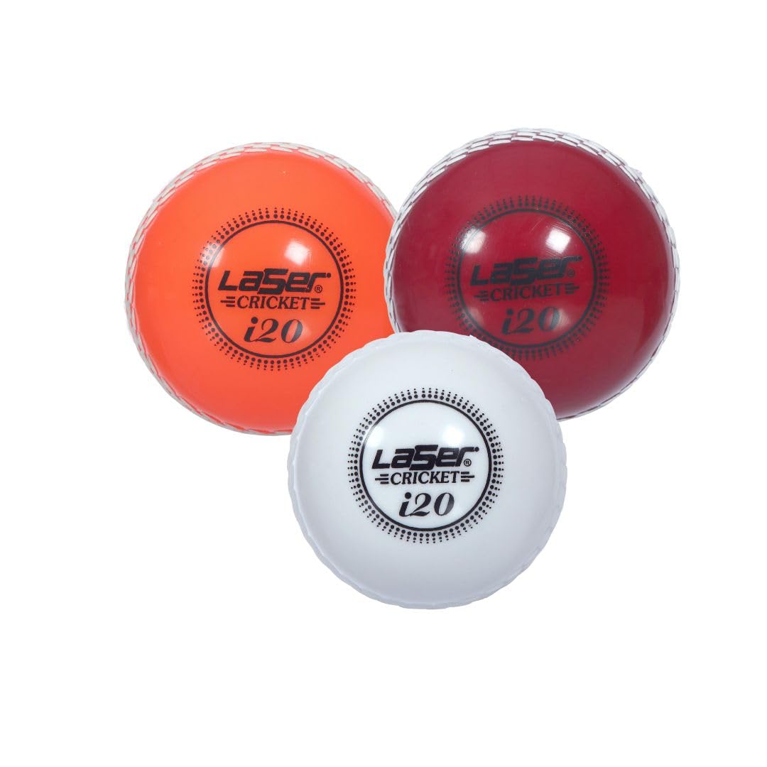 LASER Synthetic Cricket Ball Light Weight Cricket Wind Balls/Durable/Environment Friendly/Hard HIT Reflexes and Long Lasting/CAN BE Played Everywhere (Pack of 3)-picture-34