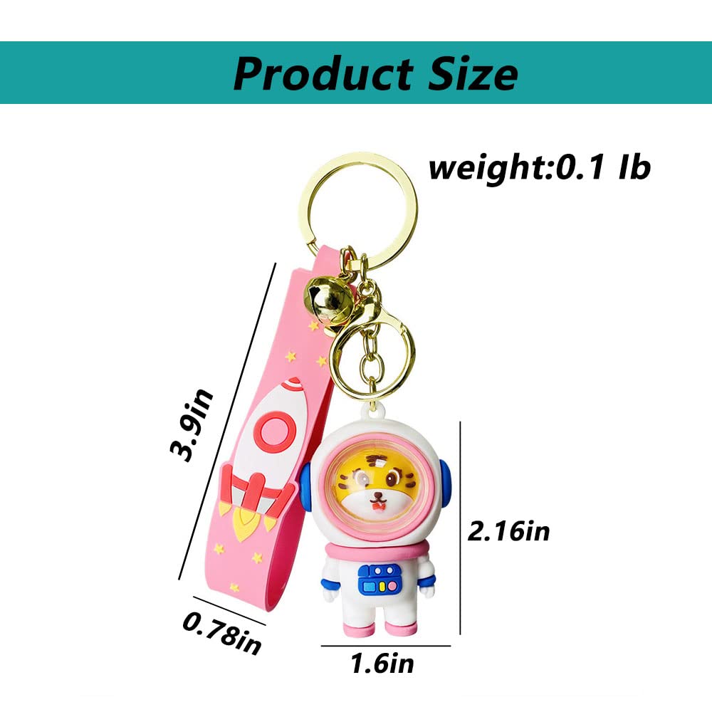 RioMan Cartoon Leuke Bliksem Beer Sleutelhanger Astronaut Beer Pop Sleutelhanger Sleutelhanger Tas Hanger Paar Auto Sleutelhanger Creatieve Tas Hanger Accessoires, Zwart, S