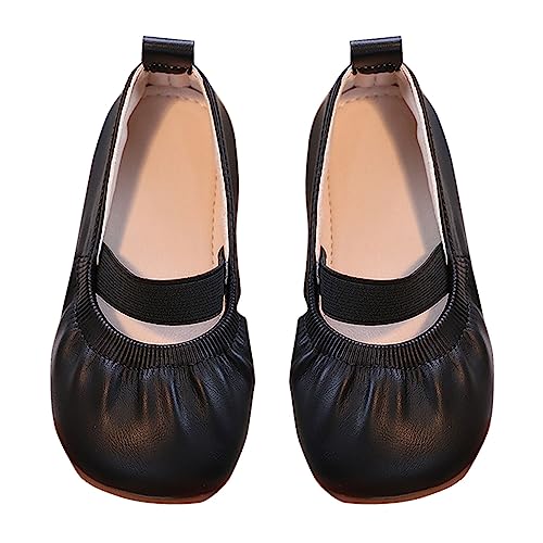 Girl Dress Shoes Toddler Flower Girl Dress Shoes Square Toe Ballet Flat???? for Part???? School Toddler Dress Baby Shoes (Black, 6.5 Infant)