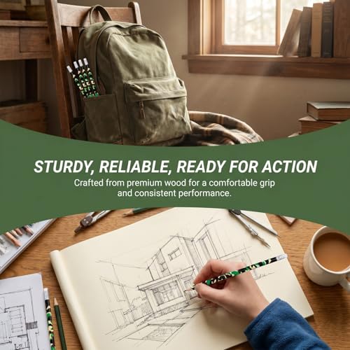 Lápices de Madera Camuflaje 200-Pack para Escuela y Dibujo miniatura 7