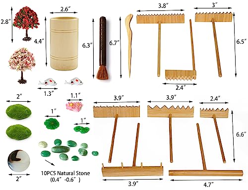 Kit Accesorios Zen Garden Tools - Rastrillos de Bambú Mini miniatura 5