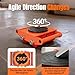 8 Pack Machinery Mover Set - 20,000Lbs/10T Capacity Industrial Machinery Skate, Carbon Steel Skate Dolly with 360° Rotation Cap & Non-Marking PU Wheels for Heavy Equipment Moving (8)