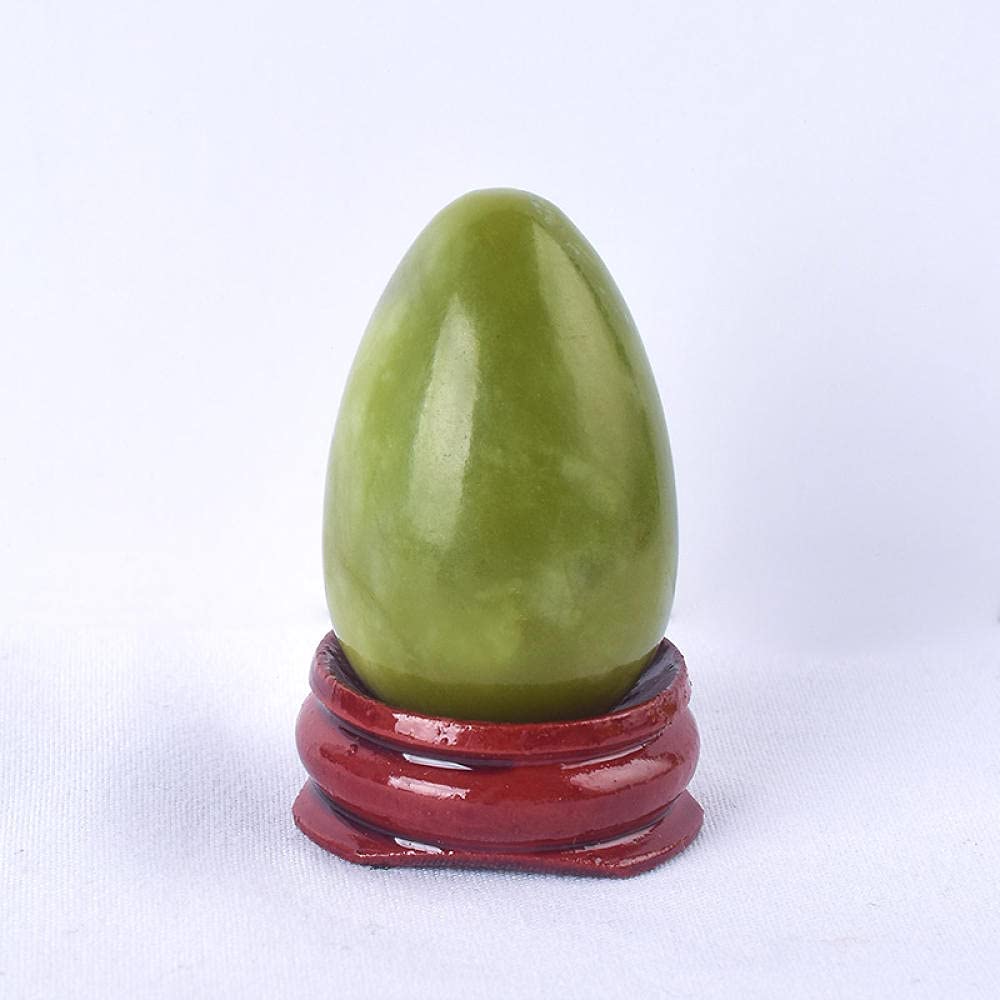 Donne Massaggio Corpo No Hole Giada Verde Naturale Yoni Eggs Kegel Ginnico Muscolo pelvico Guarigione vaginale Cura della salute Ben Wa Balls-40x25mm