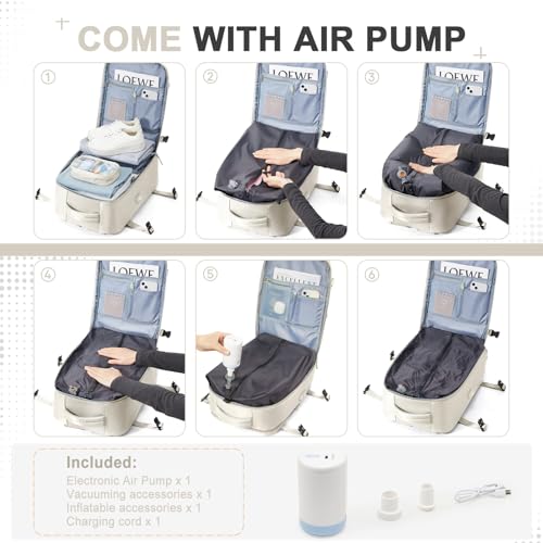 Image of Vacuum Travel Backpack with Compression, Carry on Vacuum Backpacks with Air Pump for Women Men