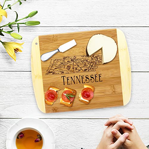 Image of Totally Bamboo A Slice of Life Tennessee Engraved Map Cutting Board