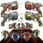VATOS Rechargeable Laser Tag Set of 4 player - 2.4GHz Data Fully SYNC 4 Gun & 4 Vest Sensors - Cool Birthday Toys & Ideas Laser Tag Gun for Kids Teen Adults for Outdoor Family Activities