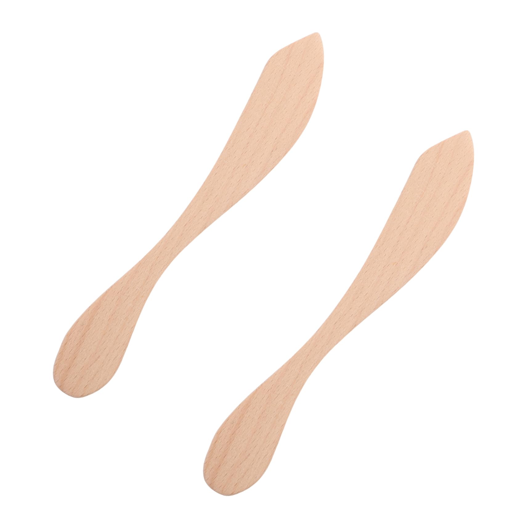 CIYODO 2pcs Spatula Butter Scraper Jam Cutter Restaurant Tool Butter Spreader Practical Kitchen Tool Paper Cups Sandwich Spreader Cupcake Toppers Fondant Cream Scraper Wood Bread Knife