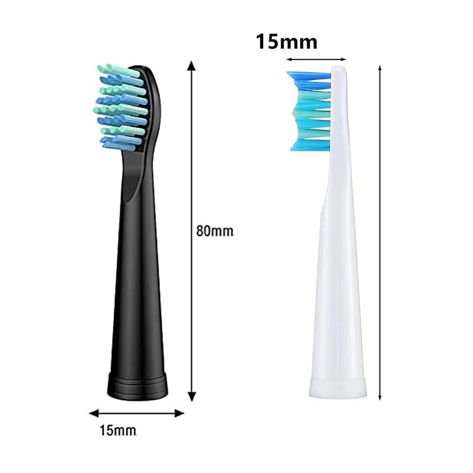 Cabezales de cepillo dental, compatible con Seago, FW507 FW508 FWD1 | 4/8/12/16 pcs, plástico, nylon, adultos, D3 D7 D8 FW515 FW551 FW917 FW959 FW2011 SG-E9(6White 6Black)
