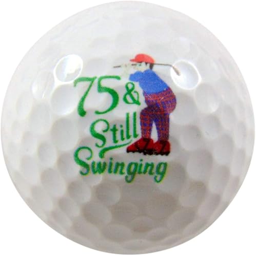 Regalo de pelota de golf de 75 cumpleaños para golfista de setenta y cinco años