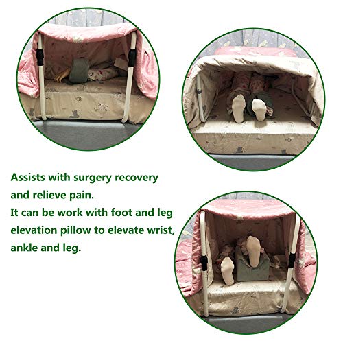 Blanket Lifter Foot Surgery Tent Cradle Bed Sheet Lifter Blanket Lift Bar Support Medical Tent Adjustable Blanket Holder for Bed Feet Ankle Surgery Recovery Arthritis Leg Cramps Gout Care