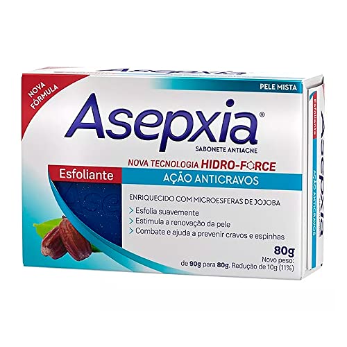 Sabonete Facial em Barra Asepxia Esfoliante Antiacne - 80g