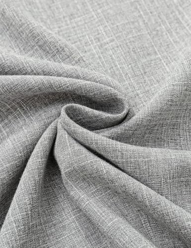 Drazivon Men's Linen Short Sleeve Button Down Casual Beach Shirts Grey L - image 4