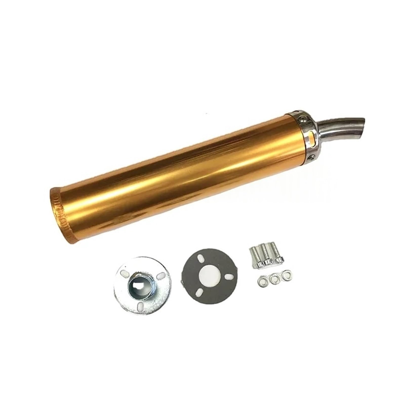 Uniwersalny Metalowy Tłumik Rury Wydechowej 60x280mm Wyścigi Motocyklowe Pasuje Do 50cc-240cc rura wydechowa(Gold)