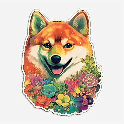Image of Yoonek Graphics Shiba Inu Dog Vinyl Decal Sticker for Car, Laptop, Tumbler, More. #001607