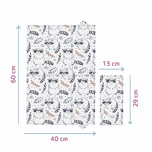 Portable Foldable Baby Travel Changing Mat, Raccoon - Image 3