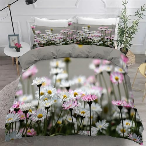 Housse de Couette 90x190 Rose en Microfibre Infroissable à Fermeture Éclair - 5