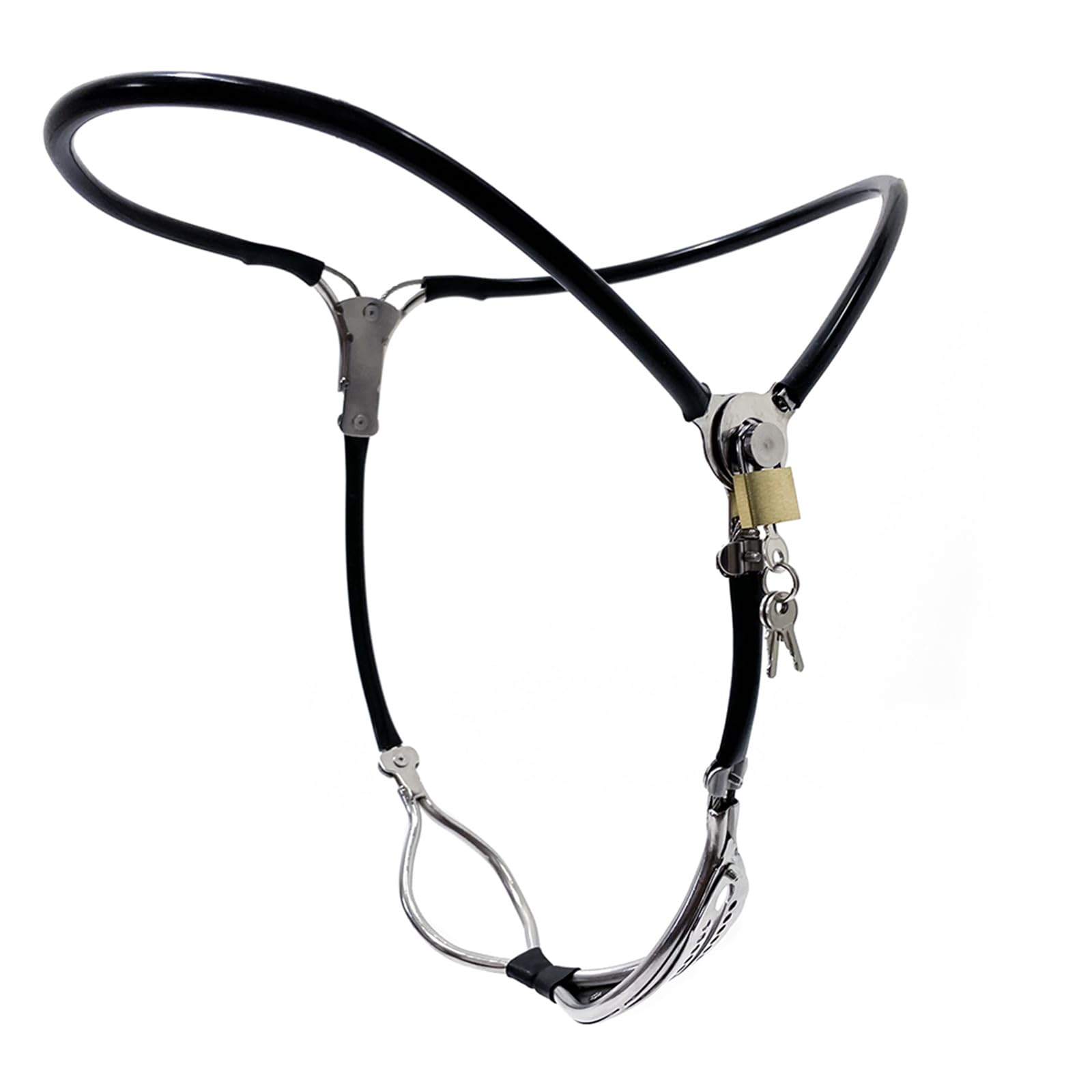Cinturón de castidad de acero inoxidable for mujer con agujero anal plug BDSM bondage pantalones castidad ropa interior bloqueable juguete sexual erótico for mujeres(4 Bälle,60/90cm)