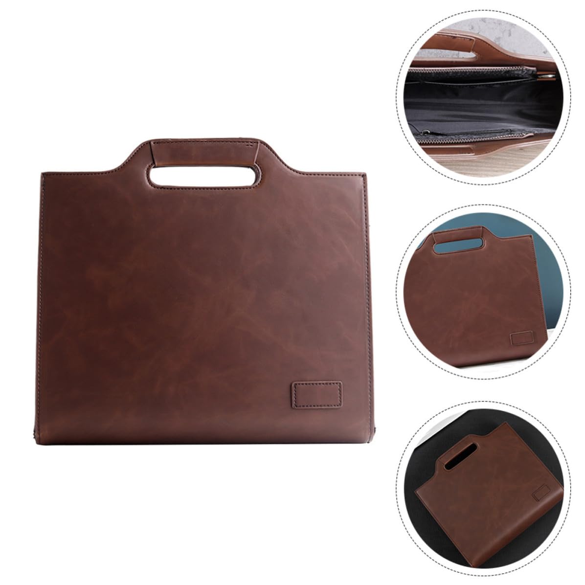 Vaguelly Bolsa de Mensajero Retro para Hombre, Organizador de Archivos