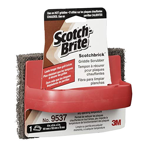 Image of 3M Scotch-Brite 9537CC 4-Inch by 6-Inch by 3-Inch Scotchbrick Griddle Scrubber 4-Pack (3 Packs per Case)