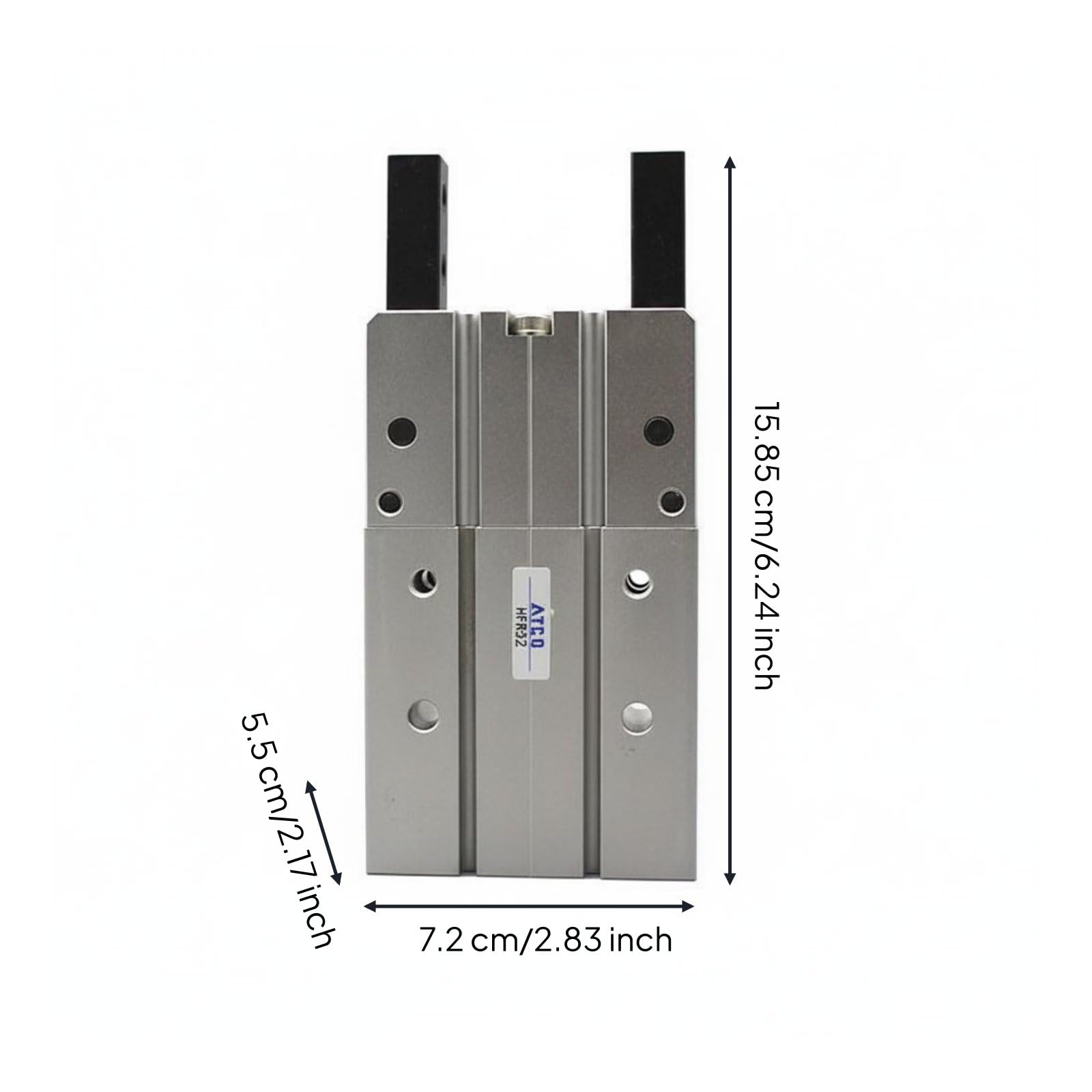 Pinza Neumática MHY2 Pinza Cilindro Garra Actuador con Apertura de Gran Ángulo para Sujeción Suave y Posicionamiento Conmutable con Adecuado para, HFR32