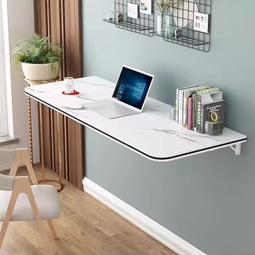 Wall Mounted Folding Desk, Laundry Table for Folding Clothes, Flo...