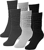 Brubaker 6er Pack Unisex Slouch Socken für Fitness Workout Yoga Gymnastik Wellness Schwarz/Grau/Anthrazit Gr. 35/38