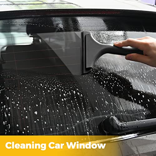 Image of Gomake Small Silicone Squeegee Window Shower Squeegee Tool,Auto Water Blade for Car Windshield, Window, Mirror, Glass Door,Bathroom