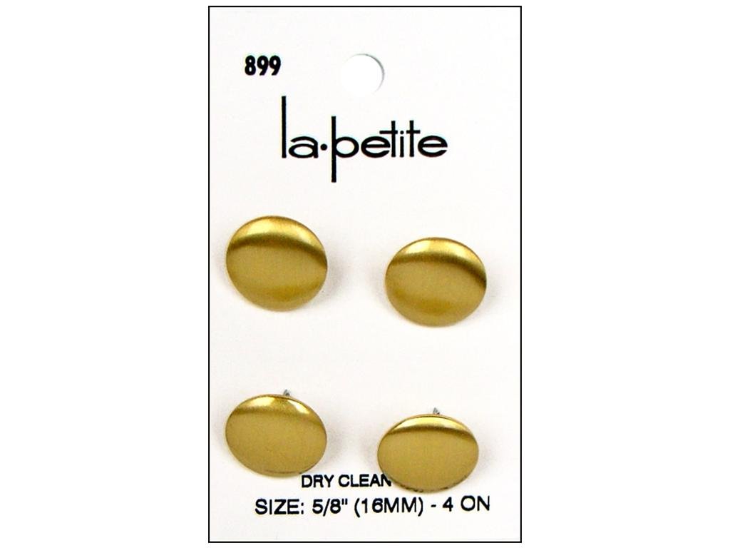 LaPetite Buttons 5/8" Shank Gold 4pc
