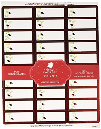 String of Lights Foil Address Labels - 120 Pack