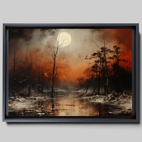 Amazon.com: Dark Moon & Tree Prints, Vintage Moody Cottagecore ...