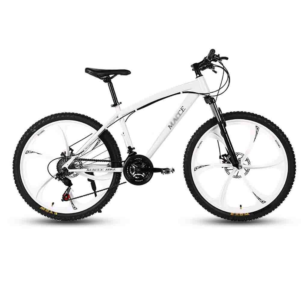Bici da Strada MTB per Adulti Bicicletta Biciclette da Strada Mountain Bike per Uomini e Donne 24 Pollici Ruote velocità Regolabile Doppio Freno a Disco Bici Fuoristrada