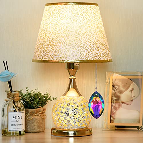 Image of 2pcs Crystal Prism Fan Chain Extender Pull Chain Switch Ceiling Fan Extension